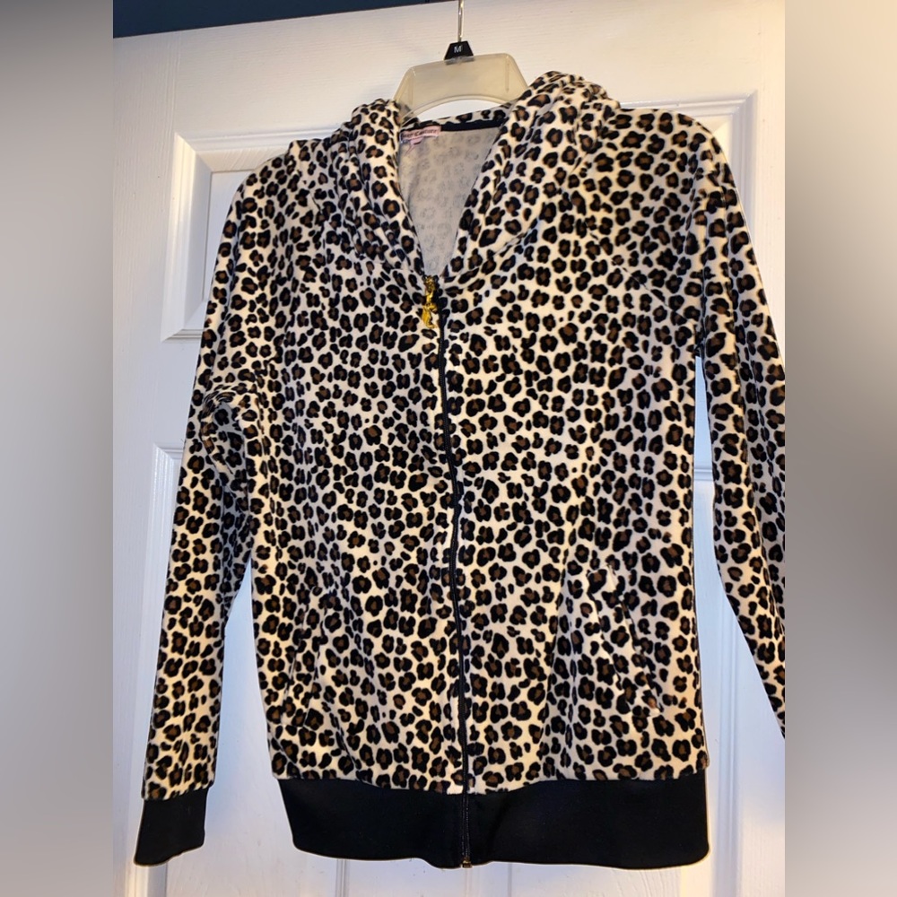 Juicy couture velour leopard print jacket